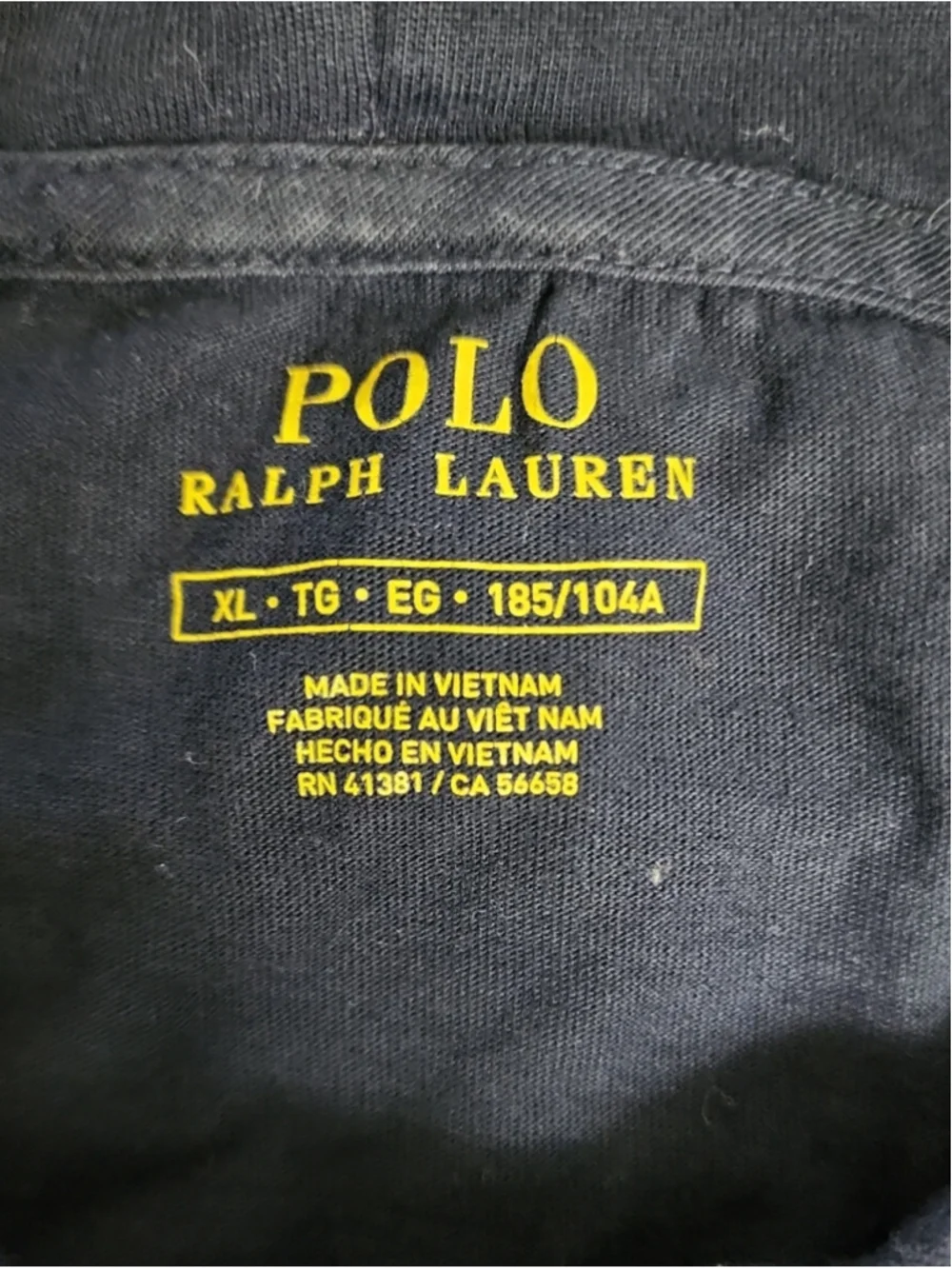 Polo Ralph Lauren Lightweight Hooded T-Shirt Navy XL Big Pony Logo Long Sleeve